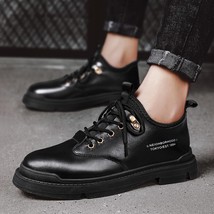 New Design Mens Casual Shoes Classic Round Toe Leather Dress Shoes Men Lace Up O - £74.57 GBP
