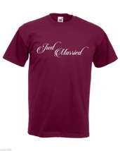 Mens T-Shirt Quote Just Married Bride Groom Wedding Day Shirts Marriage Shirt - £19.54 GBP