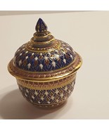 Small colorful trinket box hand painted in Thailand - $5.48 CAD