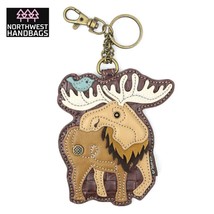 MOOSE WILDLIFE KEY FOB COIN PURSE KEYCHAIN CHALA - $341.48 MXN