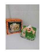 CERAMIC HALLOWEEN HAUNTED HOUSE TEALIGHT CANDLE HOLDER - $122.69 MXN