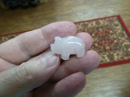 (Y-PIG-504) 1&quot; Pink Quartz little PIG pigs gemstone FIGURINE gem carving... - £6.85 GBP
