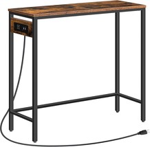 Hoobro Narrow Console Table With Power Outlets, 29.5&quot; Small Entryway Tab... - $56.96