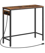 Hoobro Narrow Console Table With Power Outlets, 29.5&quot; Small Entryway Tab... - $77.37 CAD