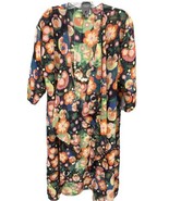 NWT LuLaRoe Medium Purple Neon Yellow Pink Green Orange Floral Shirley K... - $776.28 MXN