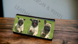 Women&#39;s Trifold Wallet - Three Pugs Running Design - £19.73 GBP