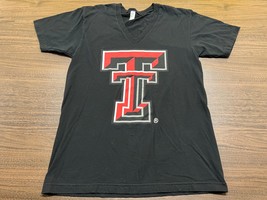 Texas Tech Red Raiders Men’s Black V-Neck T-Shirt - American Apparel - Medium - £7.06 GBP