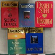 Danielle Steel Hardcover Lot Heartbeat Second Chance Leap of Faith x5 - £19.73 GBP