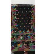 Black kantha stitch saree on blended bangalore silk for womans cloth - £79.69 GBP