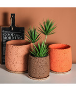 Nordic Cement Flowerpot Creative Volcanic Rock Breathable Greenery Potte... - £40.65 GBP+