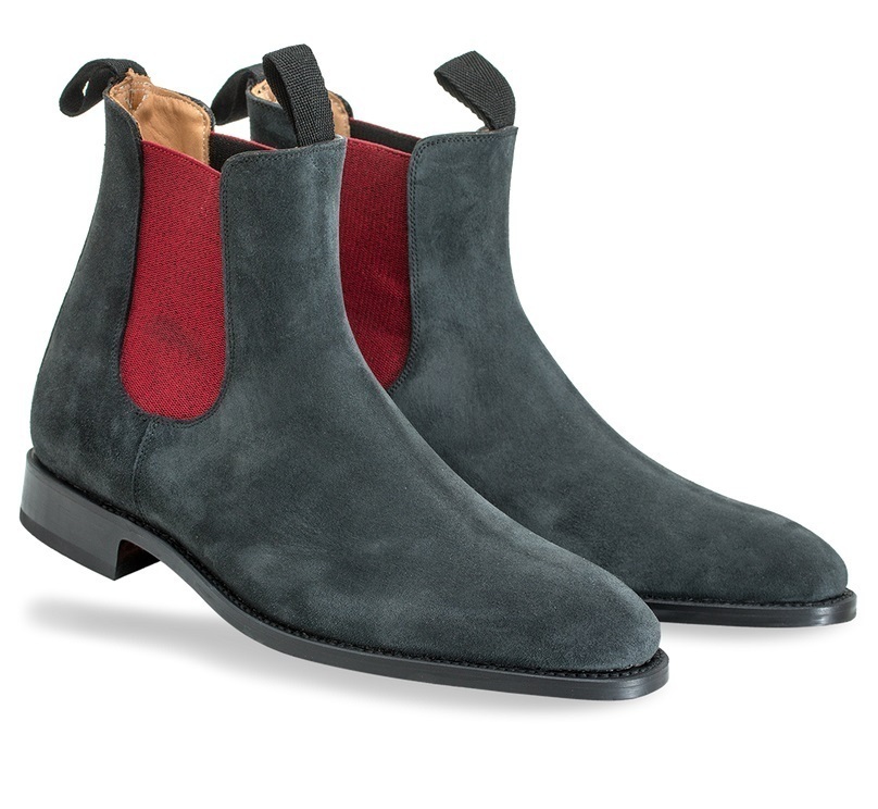New Handmade Men's Gray Suede Ankle Boots, Men's Chelsea Fashion Casual Boot 20