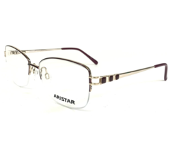 Aristar Eyeglasses Frames AR30818 COLOR-513 Burgundy Red Gold Cat Eye 53-17-135 - £44.01 GBP