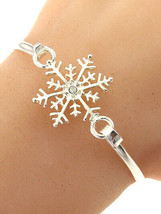 Crystal snowflake silver bracelets - £11.23 GBP