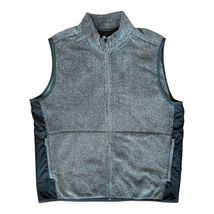 Tommy Bahama Cascade Cozy Full Zip Lush Fleece Vest Mens XLarge Coal Grey Pocket - $32.30