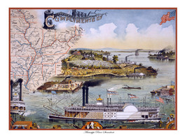 3257.Vintage POSTER.Us Steamboat Boat Landscape Art Decor.Interior home design - £12.94 GBP+