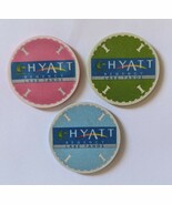 Lot of 3 Vintage Roulette Casino Chips from The Hyatt Regency Lake Tahoe I - €5,07 EUR