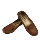 Haflinger Wms EUR 40 LARA Cognac Brown Penny Loafer Flats Moccasin SlipO... - €51,55 EUR