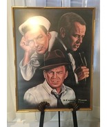 Three Faces Of Frank Sinatra  Framed Painting  Debra Colburn Rouen 7/198... - €113,51 EUR
