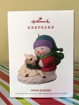 Hallmark 2018 Ornament Snow Buddies New Ship Free Snowman And Lamb - £31.96 GBP