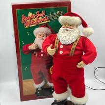 Vintage 1998 Jingle Bell Rock Santa Animated Dancing Musical 16&quot; Tested Works - £34.90 GBP