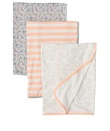 Amazon Essentials Unisex Baby Swaddle Blankets, One Size Pack of 3 - £10.12 GBP