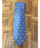 MURANO 100% Imported Silk Made in USA Men&#39;s Tie ~ 57&quot; x 4&quot; ~ Blue &amp; Gold... - $6.44