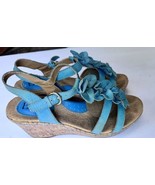bolo Women’s Blue Flower Wedge Sandals Size 6 - $59.39