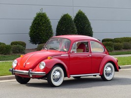 1973 Volkswagen Beetle red profile POSTER 24 X 36 INCH - £16.85 GBP