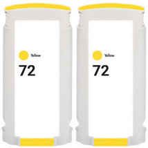 2x Compatible HP DesignJet T1100 Yellow Ink Cartridge For C9373A 72 130ml - $80.99