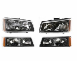 LH &amp; RH Headlight &amp; Park/Signal Set For 2003-2006 Chevrolet Silverado 2500 HD - £73.98 GBP