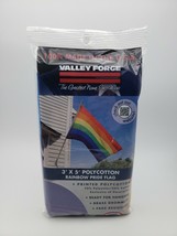 3&#39; x 5&#39; Printed Polycotton Rainbow Pride Flag- Grommeted- Valley Forge Flag Co. - £7.10 GBP