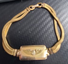 Military Pilot Wings Women&#39;s Gold Tone Bracelet  - $40.00