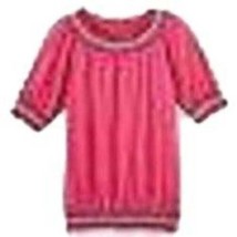 Girls Shirt Mudd Short Sleeve Pink Peasant Summer Top-size 7/8 - £7.82 GBP