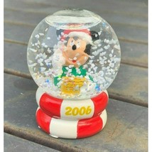 Walt Disney Mickey Mouse Glass Snow Globe - JC Penny 2&quot; Christmas Decor - 2006 - £11.67 GBP