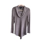 BCX Womens Size Large Gray Ribbed Cowl Neck Tunic Top - £9.63 GBP