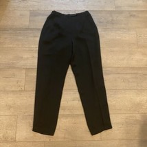 Harve Benard Career Dress Pants ~ Sz 6 ~ Black ~ High Rise ~ Pleated - £17.58 GBP