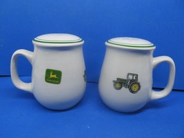 John Deere 4 1/2&quot; Tall Stovetop Size Salt And Pepper Shakers No Stoppers - £3.98 GBP