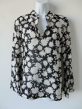 Nwt Tory Burch Black Orchard White Cotton Silk Stephanie Tunic Blouse Top Xs - £100.23 GBP