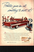 1957 Pontiac something to shoot at guns  Print Ad Car Ephemera 11”x14” n... - $25.98