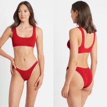 Bound By BOND-EYE Baywatch Red Malibu Crop Eco Bikini Top (O/S) Nwt - £75.93 GBP