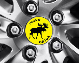 Volvo wheel cap center sticker decals 4pcs moose  56mm / 60mm / 64mm - £6.22 GBP