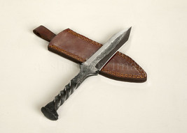 11.5” Double-Edged Rugged HAND FORGED CARBON STEEL Railroad Spike Dagger... - $21.17