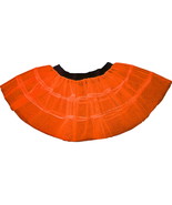Neon Orange v stripe tulle tutu skirt petticoat Halloween fancy costume ... - $9.99