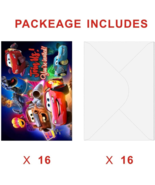 16 Pack Lightning Mcqueen Birthday Invitation Cards with Envelopes - $135.17 MXN