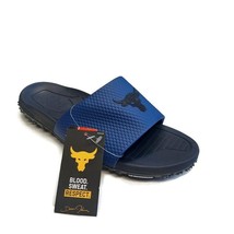 Under Armour UA Project Rock Slides SL 2.0 Sandals Mens Size 13 Brahma Bull Blue - £33.71 GBP