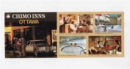 Chimo Inns Oversized Postcard Ottawa Ontario Canada Welcominn - £9.33 GBP