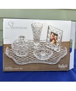 Shannon Crystal Vanity set tray, trinket bowl, picture frame, & ring holder, NIB - $653.41 MXN