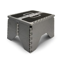 Camco 43635 Folding Step Stool With Non-Skid - Silver - £31.92 GBP