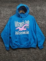 Wisconsin Dells Hoodie Adult XL Blue Fleece Pull Over Sweater Sweatshirt - £18.46 GBP