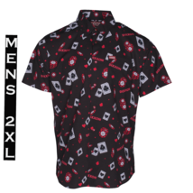 DIXXON FLANNEL - HARD WAY S/S Party Shirt - Men&#39;s 2XL - POKER VEGAS - $69.28